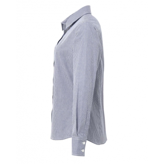 WOMEN'S LONG SLEEVE GINGHAM MICROCHECK SHIRT