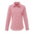 WOMEN'S LONG SLEEVE GINGHAM MICROCHECK SHIRT