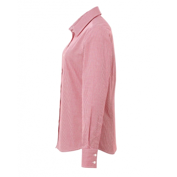WOMEN'S LONG SLEEVE GINGHAM MICROCHECK SHIRT