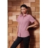 WOMEN'S SHORT SLEEVE GINGHAM MICROCHECK SHIRT