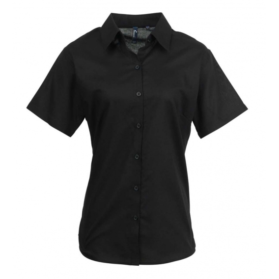 WOMEN'S SHORT SLEEVE SIGNATURE OXFORD BLOUSE