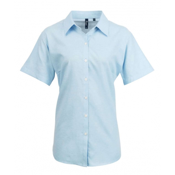 WOMEN'S SHORT SLEEVE SIGNATURE OXFORD BLOUSE