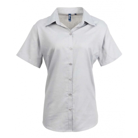 WOMEN'S SHORT SLEEVE SIGNATURE OXFORD BLOUSE