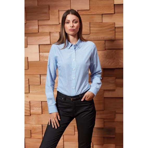 'MAXTON' CHECK WOMEN'S LONG SLEEVE SHIRT