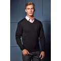 'ESSENTIAL' ACRYLIC MEN'S V-NECK SWEATER