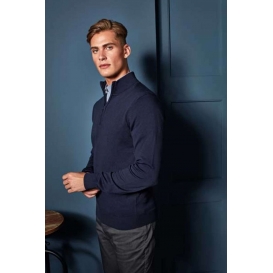 MEN'S QUARTER-ZIP KNITTED SWEATER