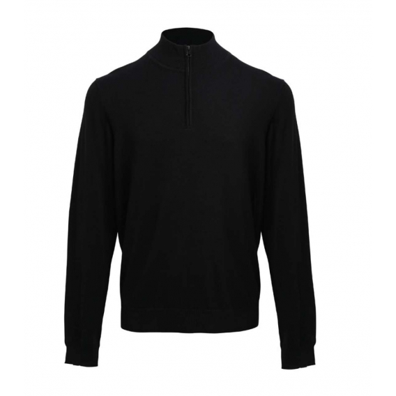 MEN'S QUARTER-ZIP KNITTED SWEATER
