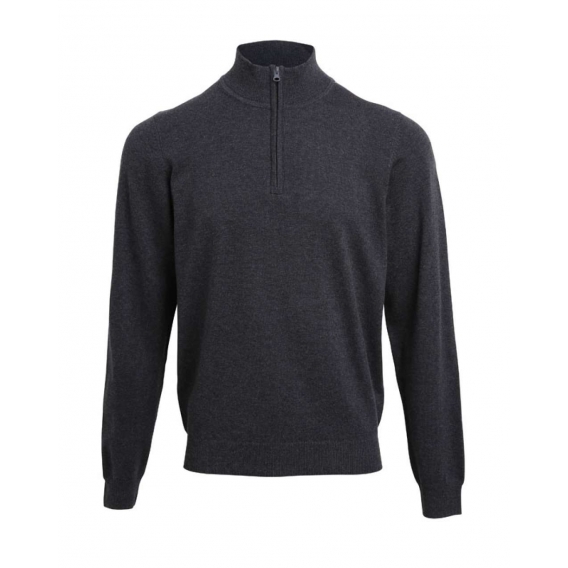 MEN'S QUARTER-ZIP KNITTED SWEATER