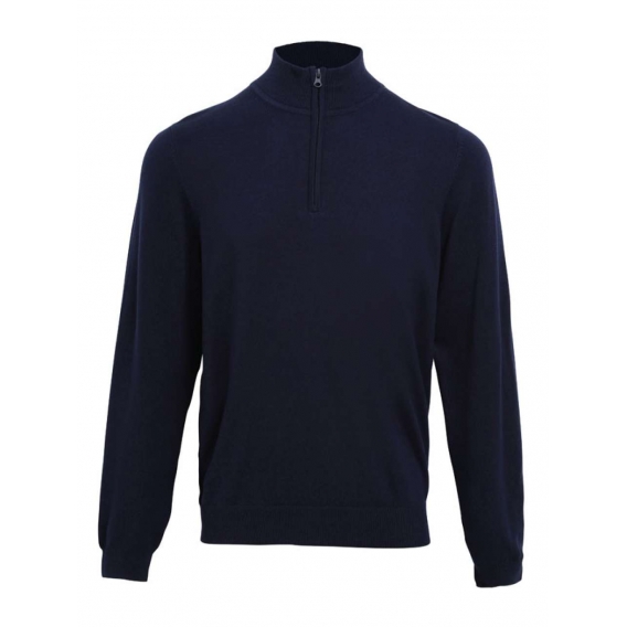 MEN'S QUARTER-ZIP KNITTED SWEATER