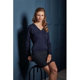 WOMEN'S KNITTED V-NECK SWEATER