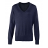 WOMEN'S KNITTED V-NECK SWEATER