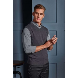 MEN'S V-NECK SLEEVELESS SWEATER
