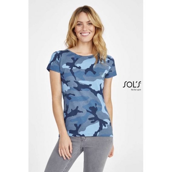 CAMO WOMEN - ROUND COLLAR T-SHIRT