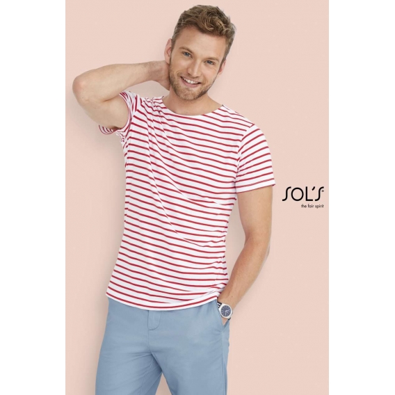 MILES MEN - ROUND NECK STRIPED T-SHIRT