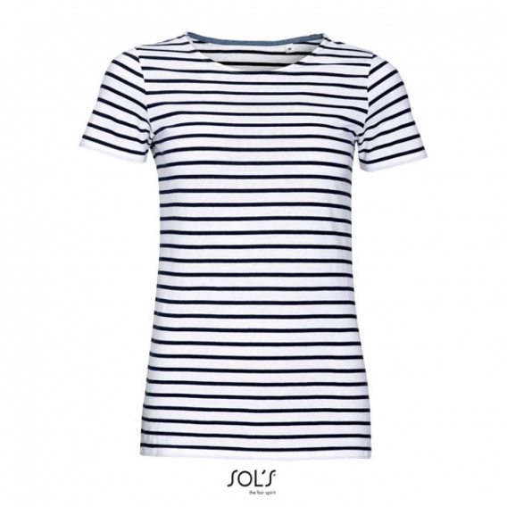 MILES WOMEN - ROUND NECK STRIPED T-SHIRT