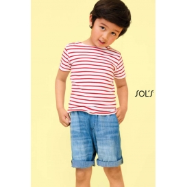 MILES KIDS - ROUND NECK STRIPED T-SHIRT