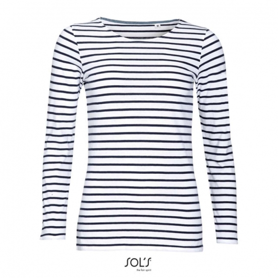 MARINE WOMEN - LONG SLEEVE STRIPED T-SHIRT