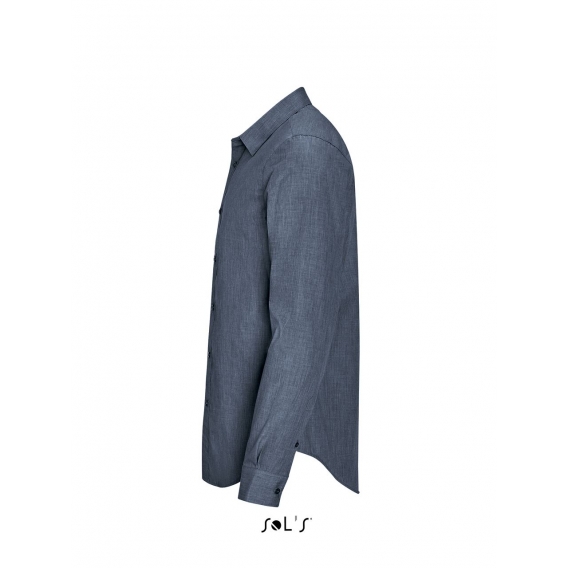 BARNET MEN - LONG SLEEVE HEATHER POPLIN SHIRT