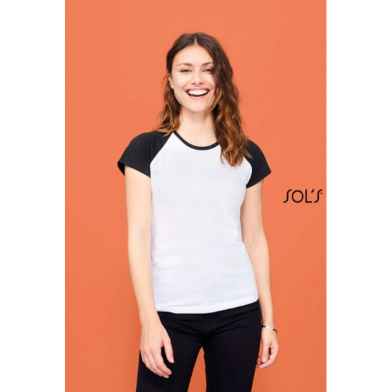 MILKY - WOMEN'S 2-COLOR RAGLAN SLEEVES T-SHIRT