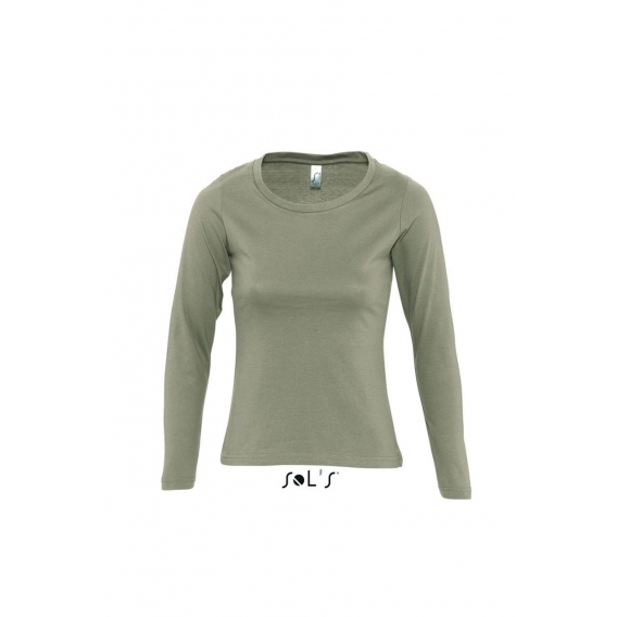 MAJESTIC - WOMEN'S ROUND COLLAR LONG SLEEVE T-SHIRT