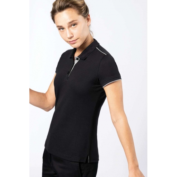 LADIES' SHORT-SLEEVED CONTRASTING DAYTODAY POLO SHIRT