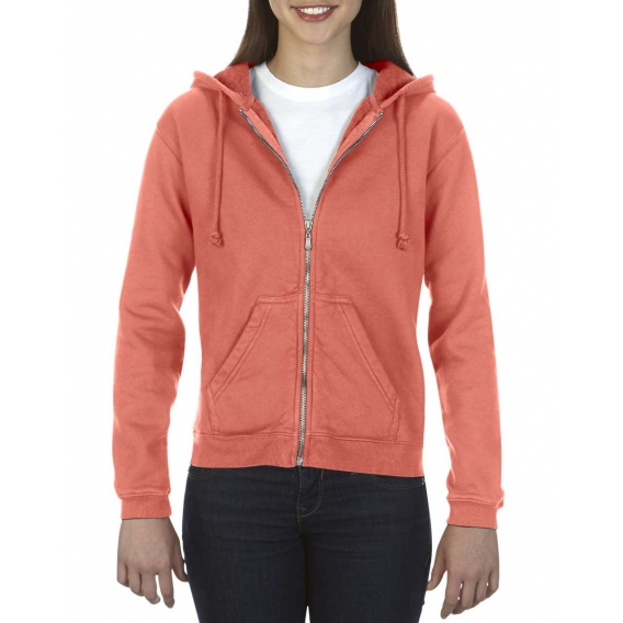LADIES' FULL ZIP HOODED SWEATSHIRT