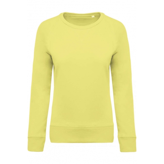 LADIES’ ORGANIC COTTON CREW NECK RAGLAN SLEEVE SWEATSHIRT