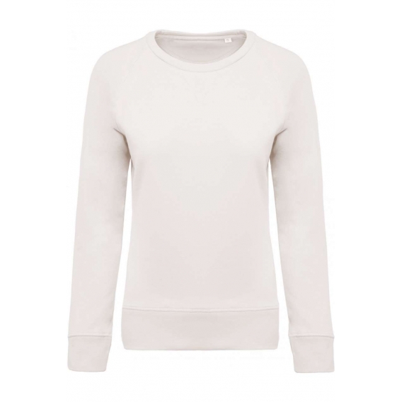 LADIES’ ORGANIC COTTON CREW NECK RAGLAN SLEEVE SWEATSHIRT