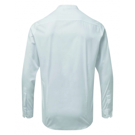 BANDED COLLAR 'GRANDAD' LONG SLEEVE SHIRT