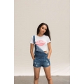 WOMEN'S TRI-BLEND CROPPED T