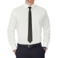 Poplin Shirt Black Tie Long Sleeve / Men