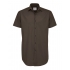 Poplin Shirt Black Tie Short Sleeve / Men