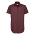 Poplin Shirt Black Tie Short Sleeve / Men