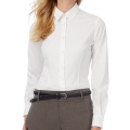Poplin Shirt Black Tie Long Sleeve / Women