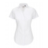 Poplin Shirt Black Tie Short Sleeve / Women