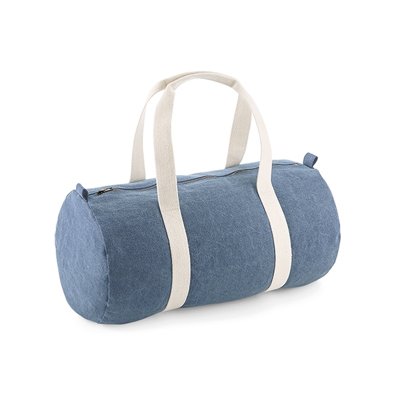 Denim Barrel Bag