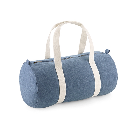Denim Barrel Bag