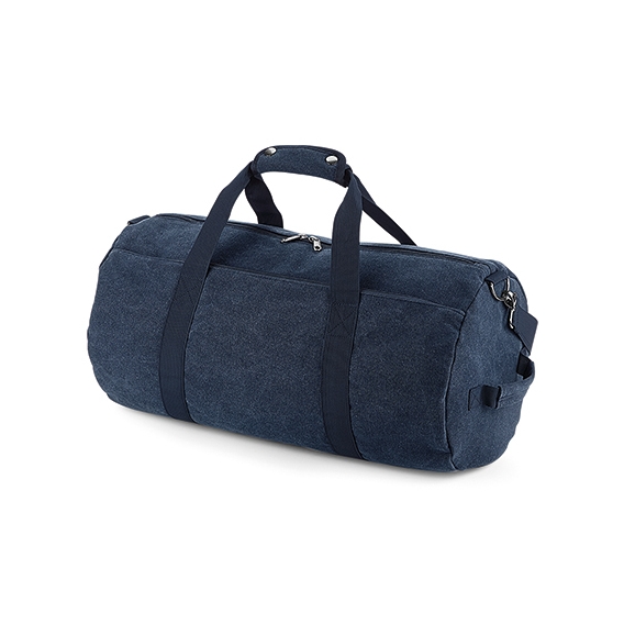 Vintage Canvas Barrel Bag