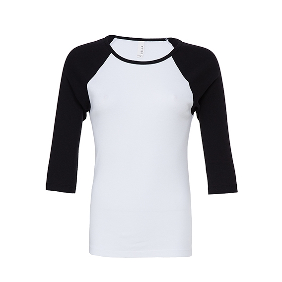 3/4-Sleeve Contrast Raglan T-Shirt