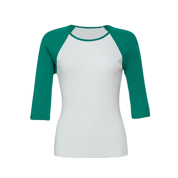 3/4-Sleeve Contrast Raglan T-Shirt