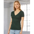 Women`s Triblend Deep V-Neck T-Shirt