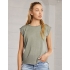 Women`s Flowy Muscle Tee with Rolled Cuff