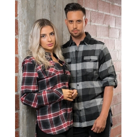 Women`s Woven Plaid Flannel Shirt