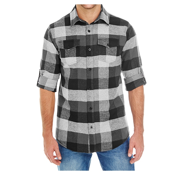 Woven Plaid Flannel Shirt
