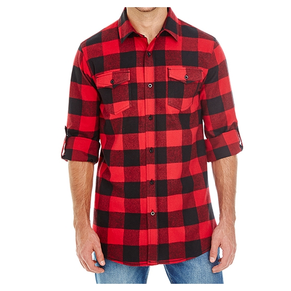 Woven Plaid Flannel Shirt