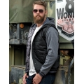 Hooded Fleece Sleeved Puffer Vest