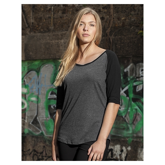 Ladies` 3/4 Contrast Raglan Tee