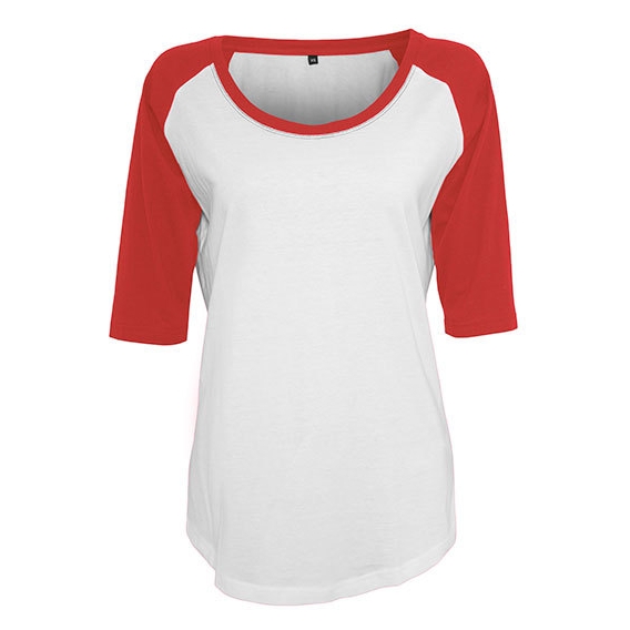 Ladies` 3/4 Contrast Raglan Tee