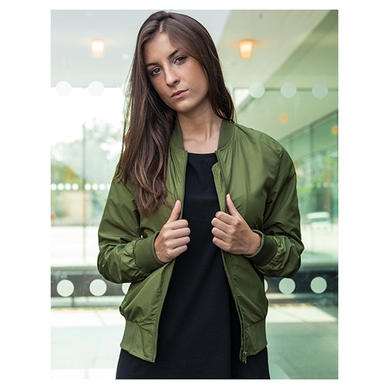 Ladies` Nylon Bomber Jacket