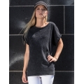 Ladies` Acid Washed Extended Shoulder Tee
